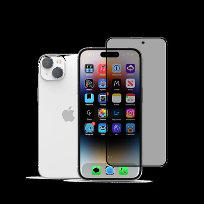 22 cases 22PRISPIP15 Protecteur D'écran en Verre Trempé Privacy pour iPhone 15