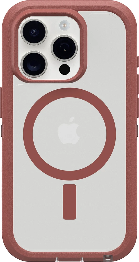 Defender XT Clear Pro Case Brick Red Clear for iPhone 16 Pro Max