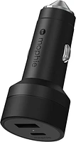 Mophie 42W Dual USB-A & USB-C Car Charger - Black