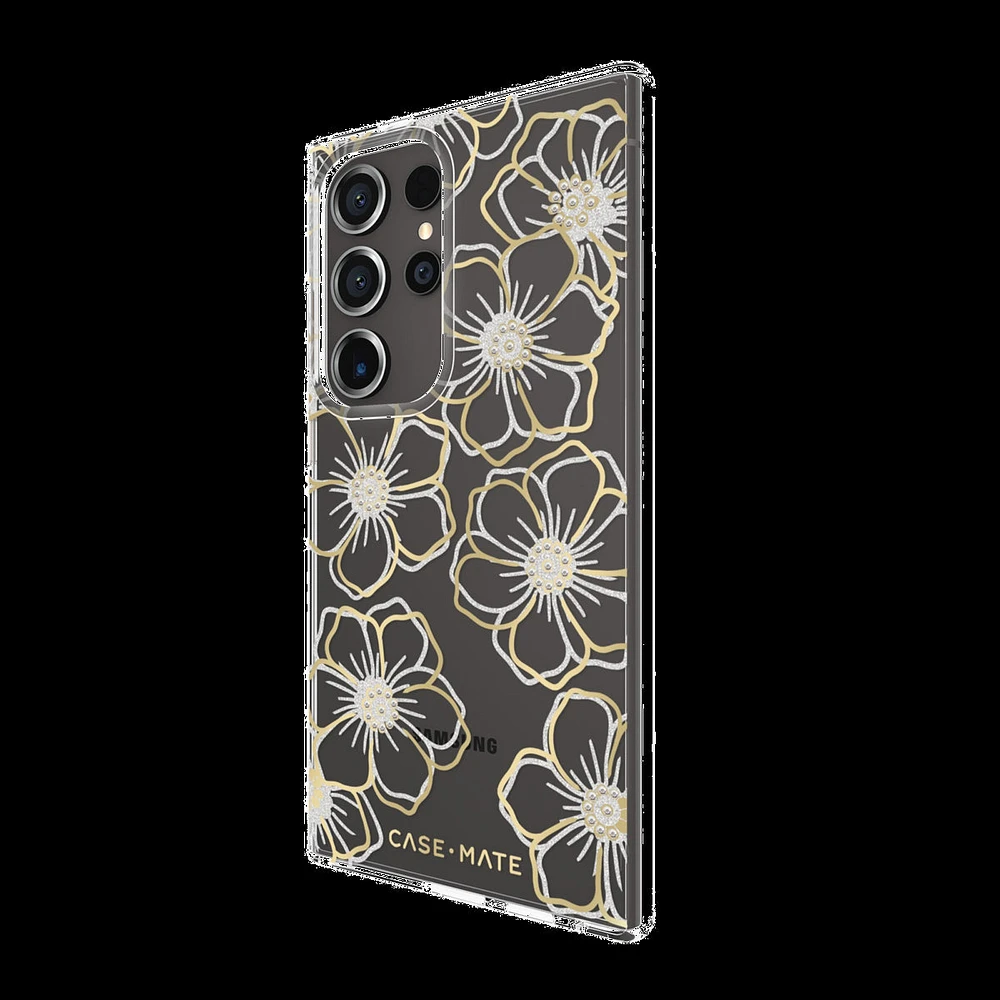 Case-mate - Floral Gems Case For Samsung Galaxy S24 Ultra - Gold