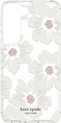 Kate Spade Étui Protective Hardshell Hollyhock Floral Clear pour Samsung Galaxy S22