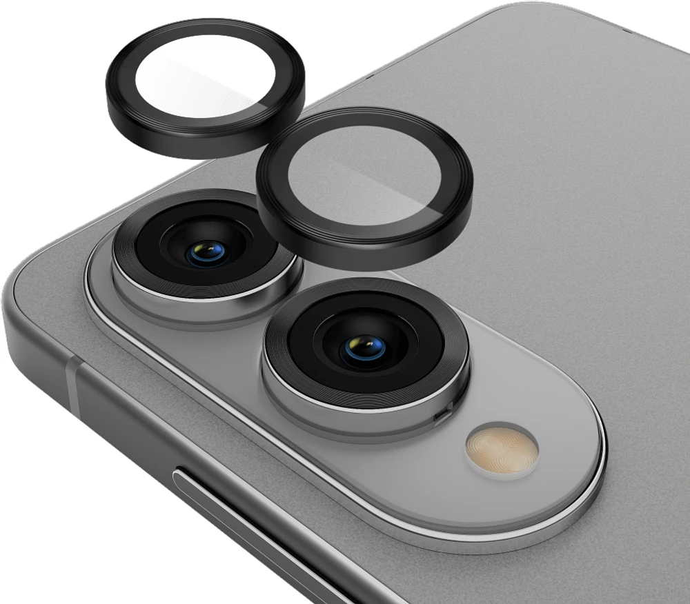 Samsung Galaxy S25 Edge Case-Mate Aluminum Ring Glass Lens Protector - Black
