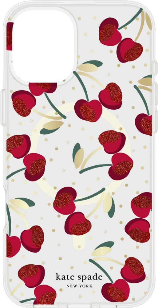 Kate Spade KS054388 Étui de Protective avec MagSafe Cherry Dot pour iPhone 16 Plus