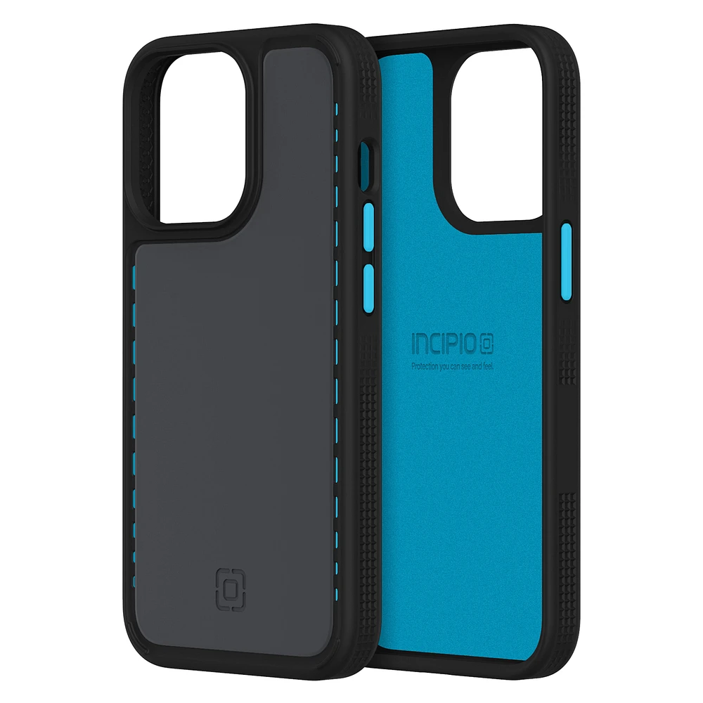 Incipio Optum pour iPhone 13 Pro - Huître noire/Noir/Bleu électrique