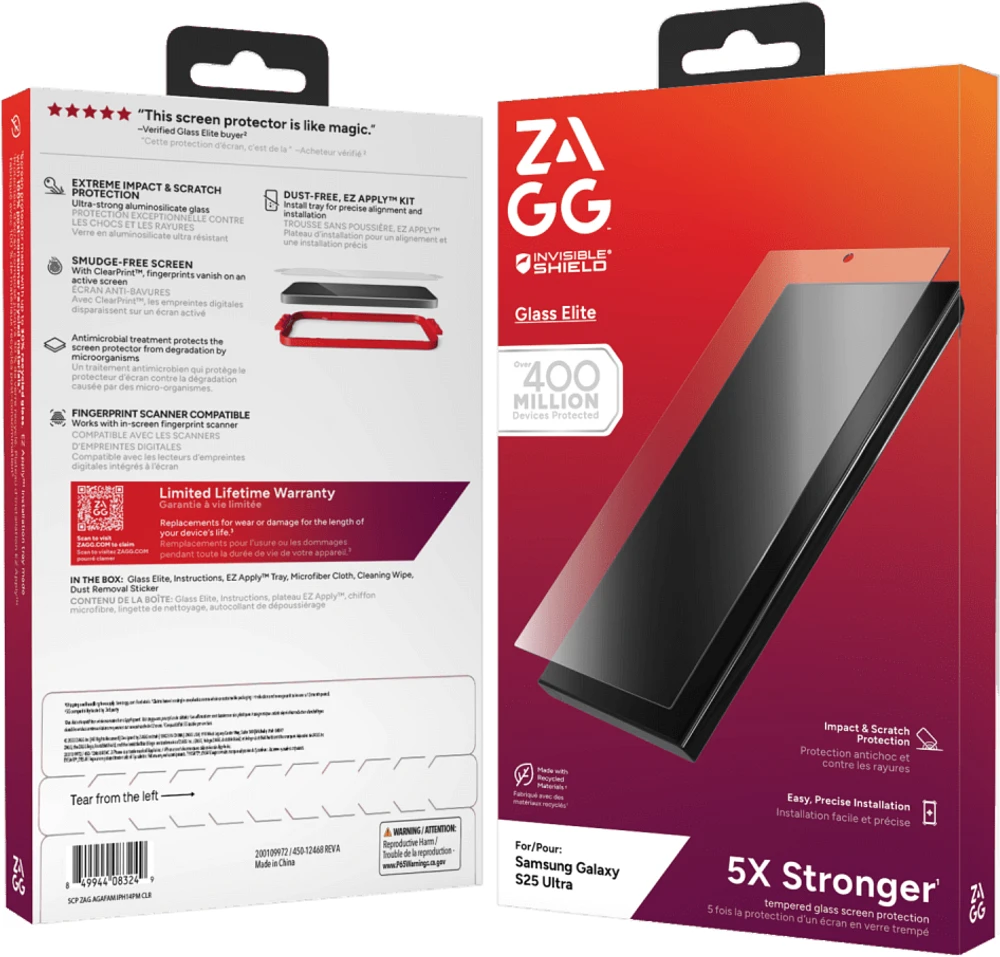 Samsung Galaxy S25 Ultra ZAGG InvisibleShield Glass Elite Screen Protector
