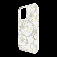 iPhone 16 Case-Mate Floral Gems MagSafe Case - Gold