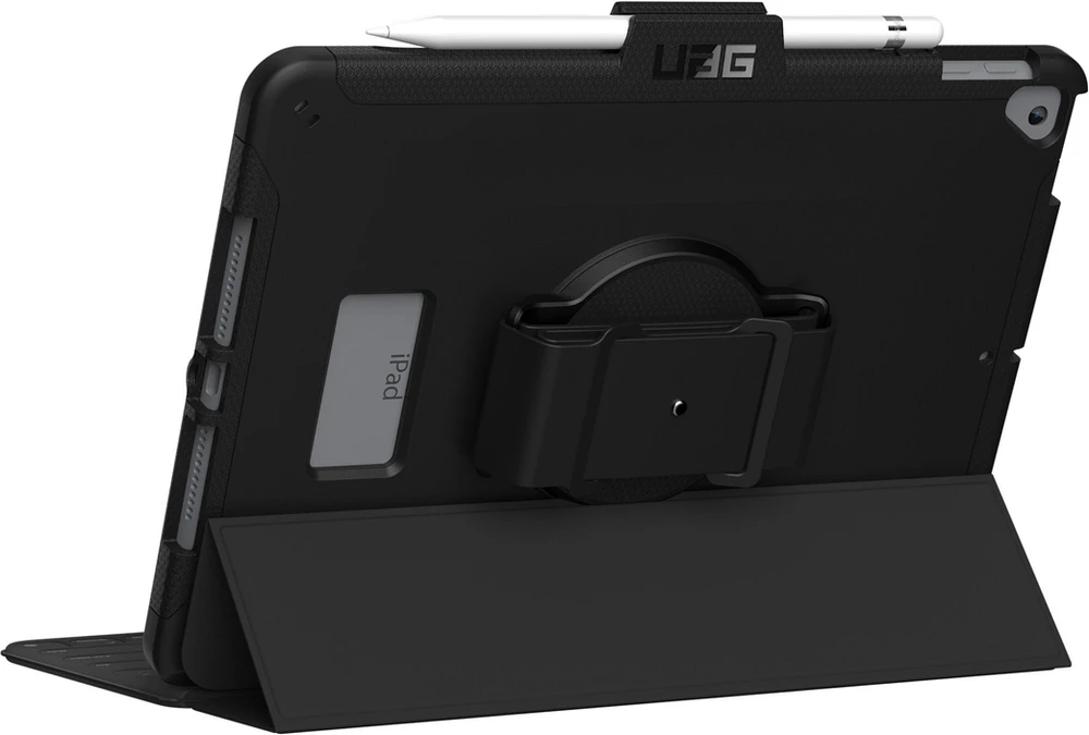 iPad 10.2 (2019-2021) (7th-9th Gen) UAG Black Scout w/Handstrap Case - Black