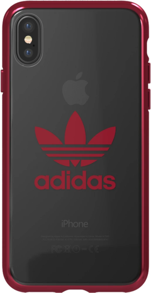 iPhone XS/X ADIDAS Clear Cover - Red