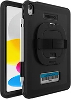 iPad 10.9 2022 Otterbox Defender Series Case with Kickstand/Handstrap - Black (Black Pro V2)