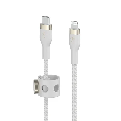 Belkin CAA011bt2MWH Câble de Charge/Sync BOOSTCHARGE PRO Flex USB-C avec Connecteur Lightning 6 pieds Blanc