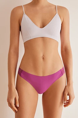 Tanga Clean Cut renda morado