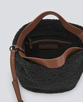 Bolso mediano trenzado con textura mujer