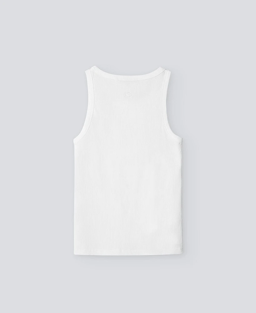 Tank top en algodón blanco mujer