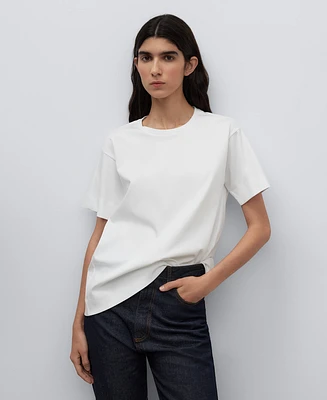 Camiseta en algodón blanca mujer