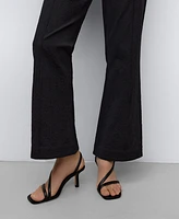 Pantalón en algodón negro mujer