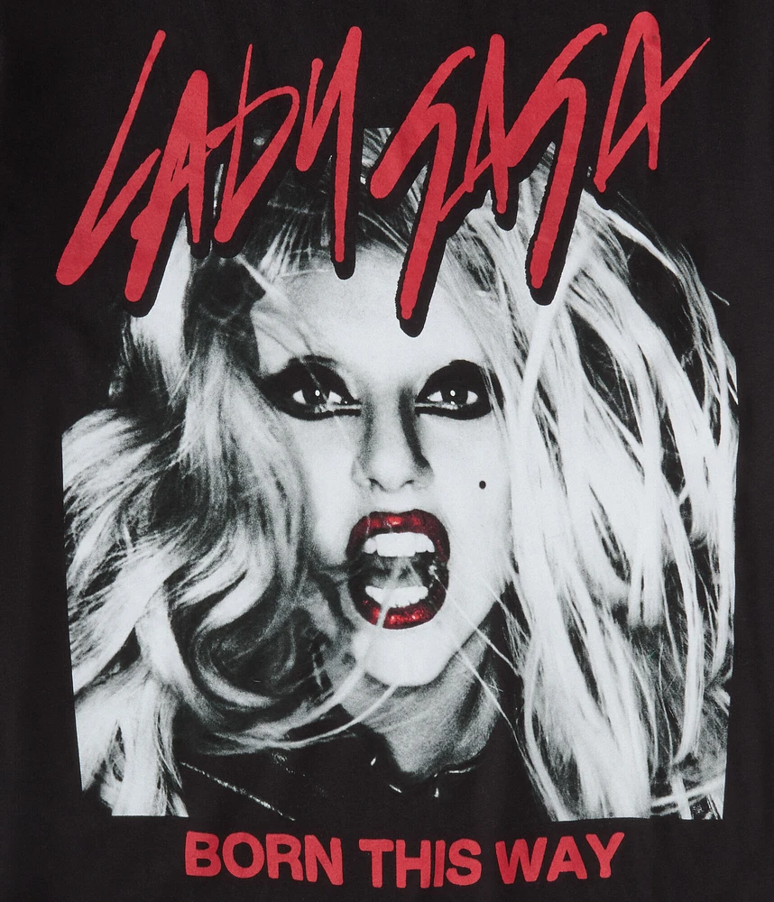 Lady Gaga Born This Way Oversized Graphic Tee