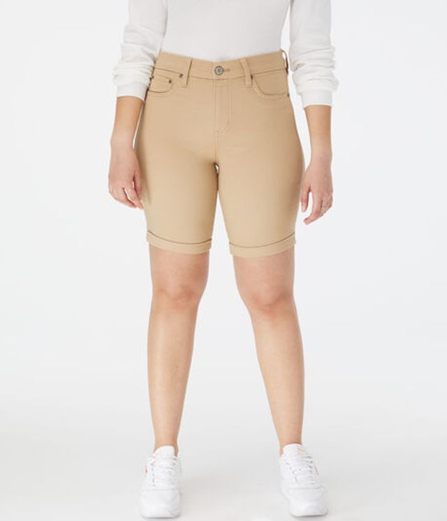 Aéropostale Seriously Stretchy High-Waisted Curvy Uniform Bermuda Shorts |  Connecticut Post Mall