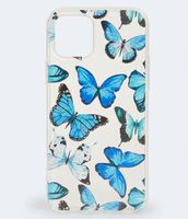 Butterfly Print Clear iPhone 12 Case