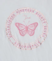 Aeropostale Butterfly Foil Graphic Tee