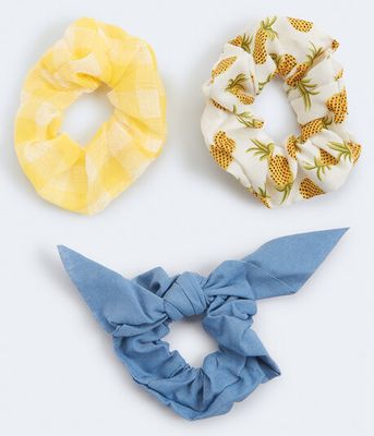 Pineapple Scrunchie 3-Pack
