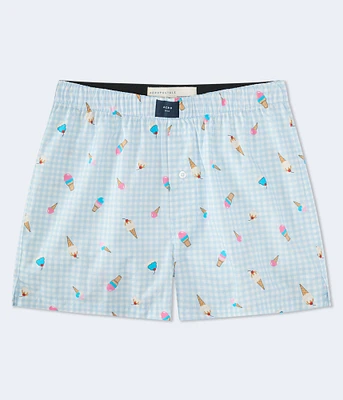 Ice Cream Gingham 4" Woven Boxers