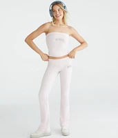 Los Angeles Mid-Rise Fold-Over Flare Leg Pants