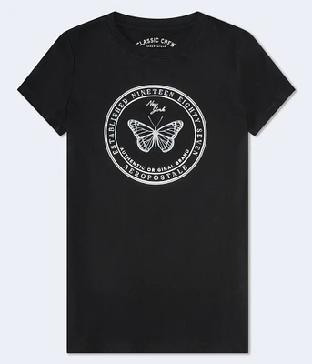 Aeropostale Butterfly Foil Graphic Tee