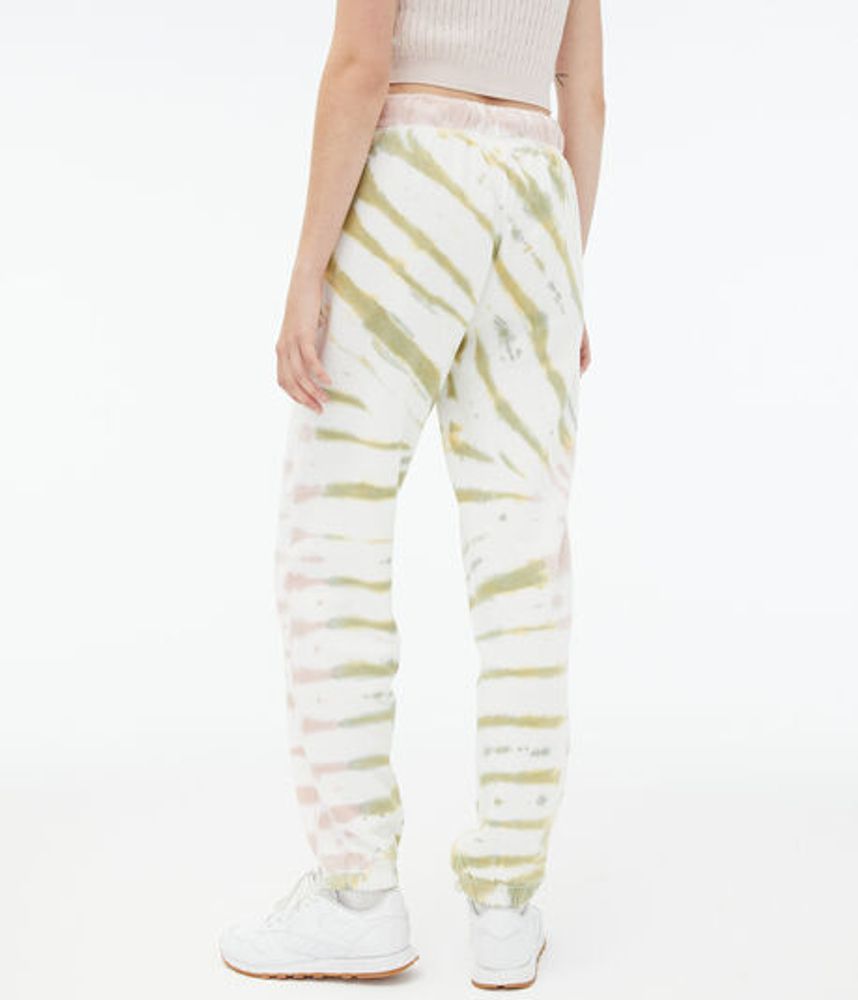 Tie-Dye Slouchy High-Rise Cinched Sweatpants