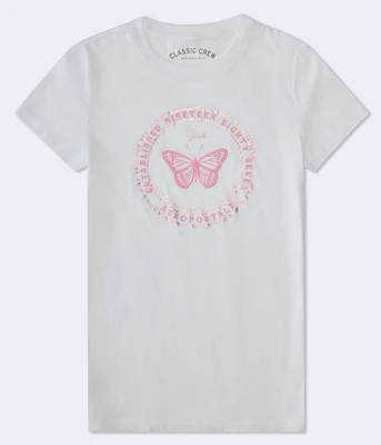 Aeropostale Butterfly Foil Graphic Tee