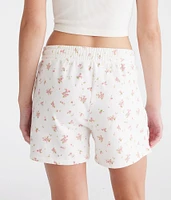 LA Floral Fleece Slouchy Shorts