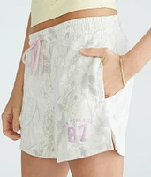 New York 87 Forest Camo High-Waisted Fleece Slouchy Shorts