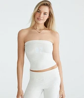 87 Fold-Over Graphic Tube Top