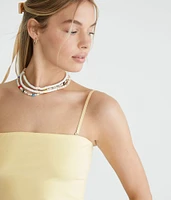 Solid Strapless Tiered Fit & Flare Dress
