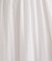 Textured Stripe V-Neck Tie-Front Maxi Dress