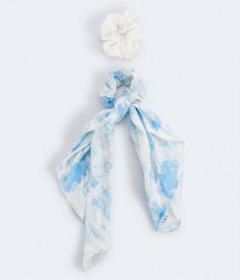 Tie-Dye Bow & Solid Scrunchie 2-Pack