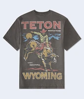 Teton Wyoming Cowboy Graphic Tee
