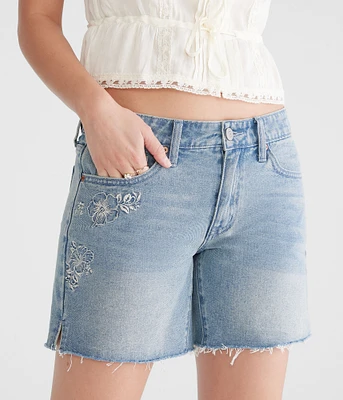 Low-Rise Baggy Denim Shorts 6"