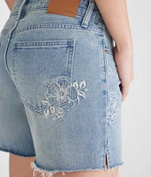 Low-Rise Baggy Denim Shorts 6"