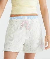 New York 87 Forest Camo High-Waisted Fleece Slouchy Shorts
