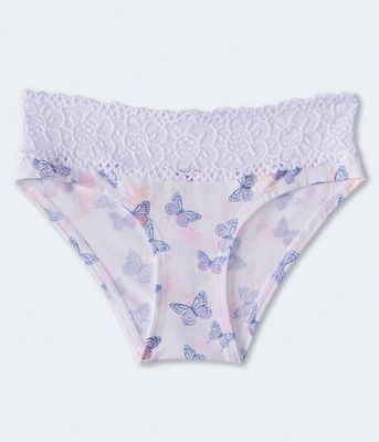 Butterfly Lace-Trim Hipster