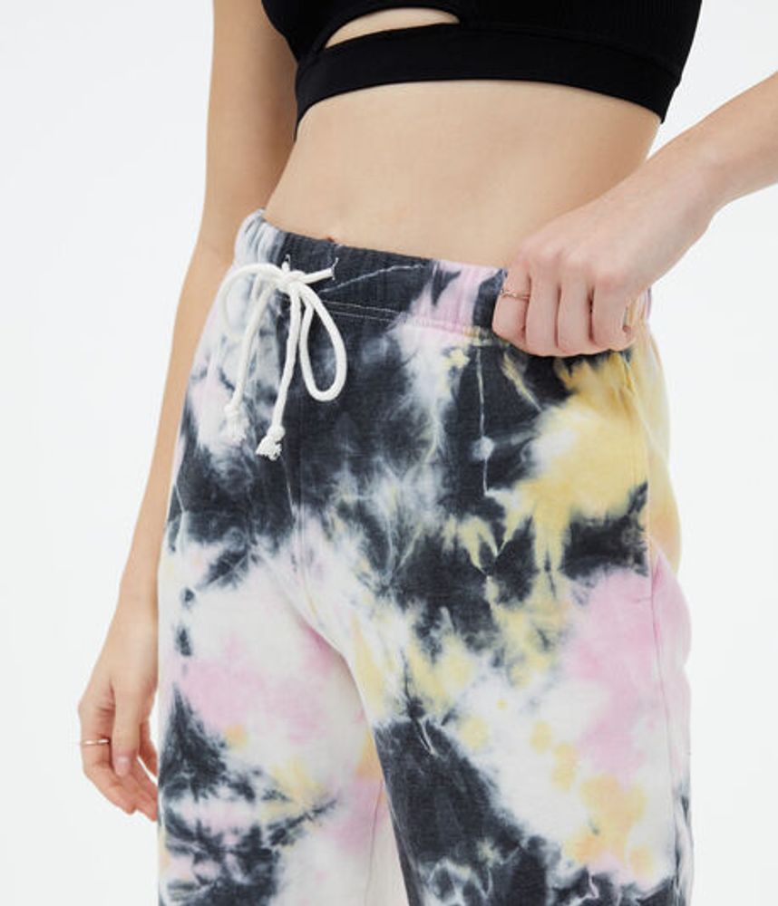 Aéropostale Tie-Dye Slouchy High-Waisted Cinched Sweatpants