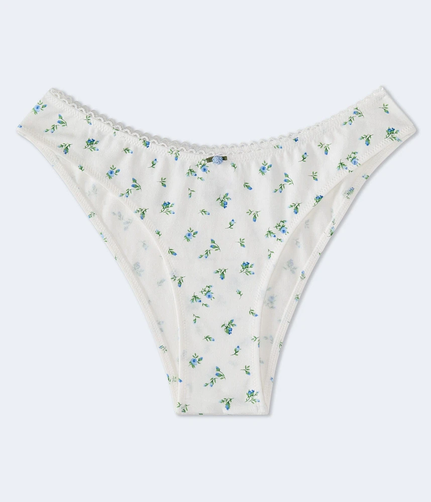 Printed Picot-Trim Cheeky