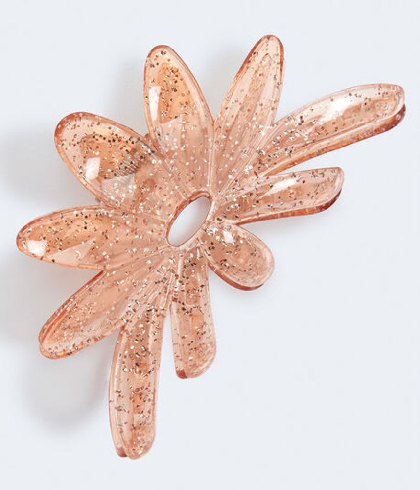 Glitter Flower Claw Hair Clip