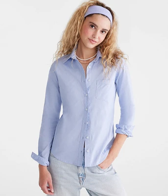 Long Sleeve Poplin Uniform Shirt