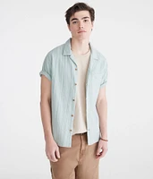Short Sleeve Gauze Camp Shirt