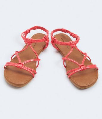 Faux Leather Knotted Sandal