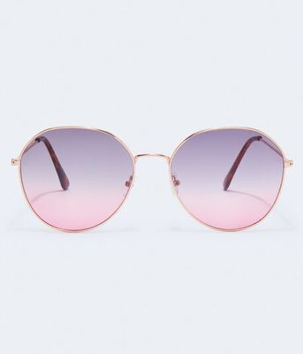 Large Ombré Oval Sunglasses