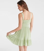 Solid Strapless Fit & Flare Tube Dress