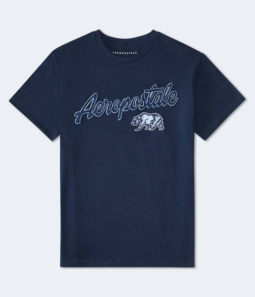 Aeropostale Cali Bear Appliqué Graphic Tee