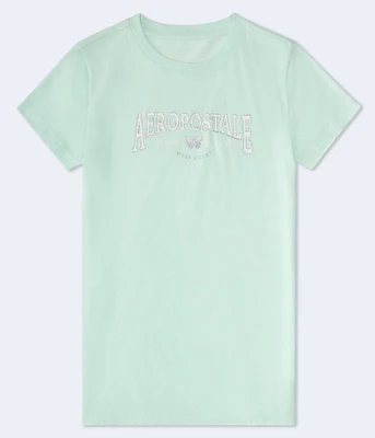 Aeropostale Butterfly Glitter Graphic Tee
